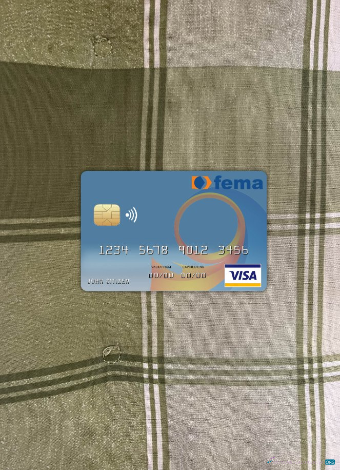 Download Benin Fema bank visa card photolook front Photoshop template